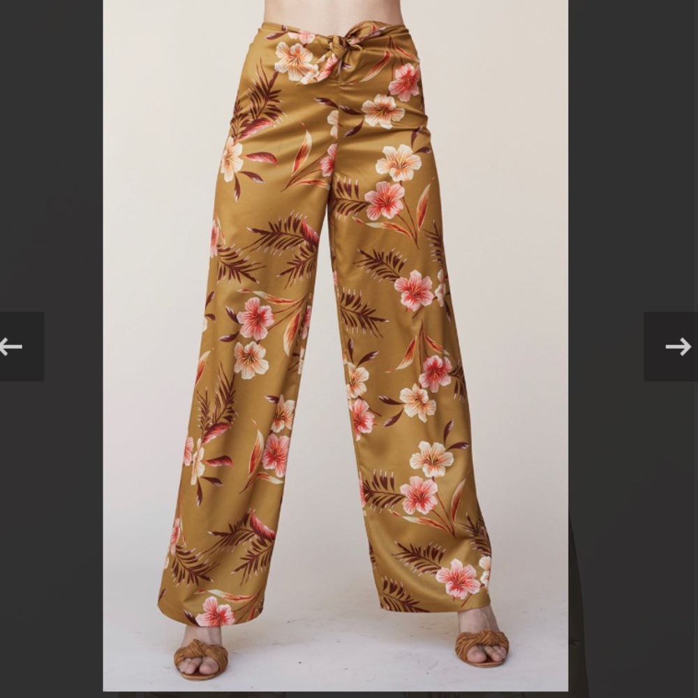 LPA Pants - Tie Front Pant in Lush Tropics sz S